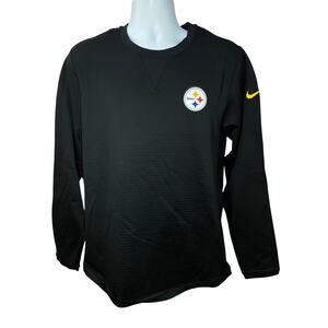 Nike Pittsburgh Steelers Dri-FIT Long Sleeve Tee Black Mens M NFL On Field